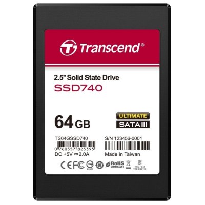 Transcend TS64GSSD740   SSD 2.5" SSD740 64GB MLC SATA 6Gb/s 470/53