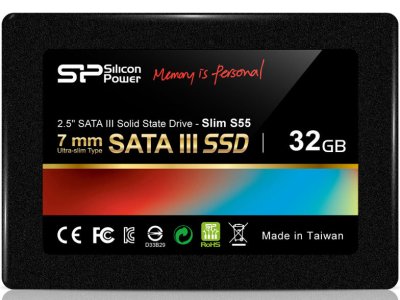  SSD 32Gb Silicon Power S55 (SP032GBSS3S55S25, SATA-III, 2.5", MLC)