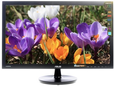  23.6" ASUS VP247H Black 1920x1080, 1ms, 250 cd/m2, ASCR 100M:1, D-Sub, DVI-D, HDMI, 1.5Wx2,