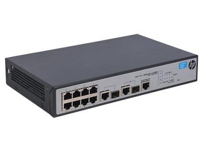 HP JG536A   1910-8 8x10/100 RJ-45 + 2x10/100/1000 or SFP, Web, SNMP, L3 static,