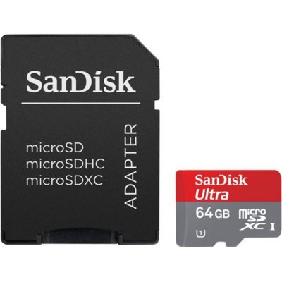   Sandisk Ultra microSDXC 64Gb Class 10 UHS-I + ADP