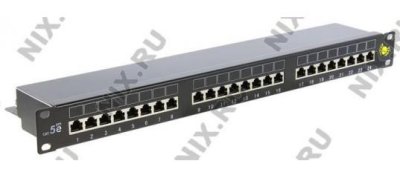   Patch Panel 19" 1U STP 24 port  5e Exalan+ (EX03-F24)