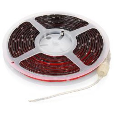    DC 12V, 5 m, 5050 SMD, 36W, IP65, 150SMD, black pcb, red