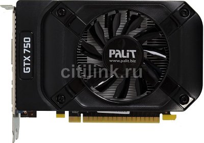  Palit PCI-E nVidia GTX750 STORMX OC bulk GeForce GTX 750 1024Mb 128bit DDR5 1085/5100 DVI