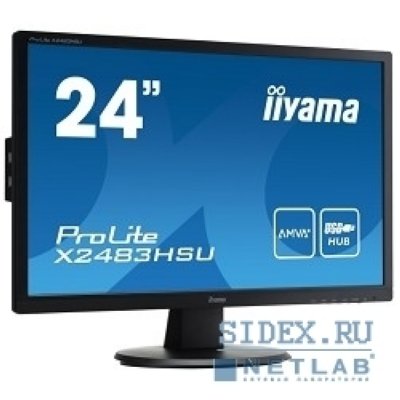  Iiyama ProLite XB2483HSU-B1, 1920x1080, 5M:1, 300cd/m^2, DVI, HDMI, 4ms, AMVA, ,  