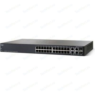 Cisco (SG300-28PP-K9)   (24UTP 10/100/1000Mbps PoE+ 2UTP 1000Mbps+ 2Combo 1000B