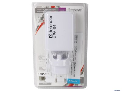   USB Defender UPA-04 (83521) (. AC170-220V, . DC5.0V, 2100mA, 4xUSB)