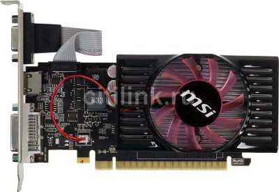  MSI N630-2GD3/LP (810Mhz, PCI-E 2.0, 2048Mb, GFN630, GDDR3, 128 bit, HDCP, VGA, DVI, HDMI