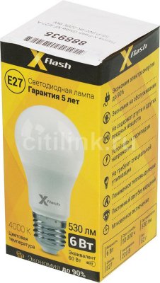 X-flash 6  530  220  4000  Globe E27 44771   