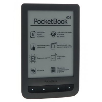   PocketBook 626 6" E-Ink HD Pearl frontlight 1024x758 touch 1.0Ghz 256Mb/4Gb 