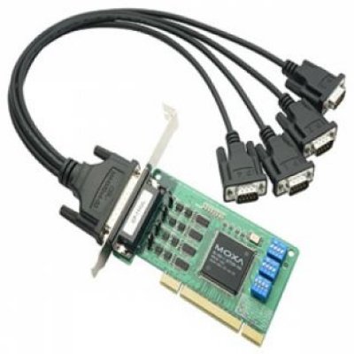 MOXA CP-114EL-DB9M  4 Port PCIe Board, w/ DB9M Cable, RS-232/422/485, LowProfile