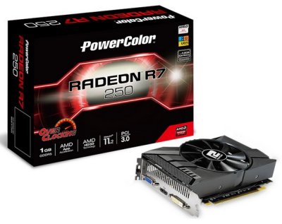  PowerColor PCI-E ATI AXR7 250 1GBD5-DHE Radeon R7 250 1024Mb 128bit GDDR5 1100/4600 DVI/H