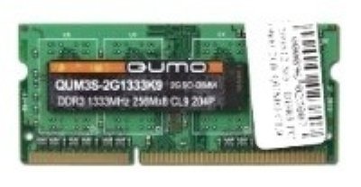   SO-DIMM DDR3 1333MHz 4Gb QUMO , ( QUM3S-4G1333K9R ) Retail