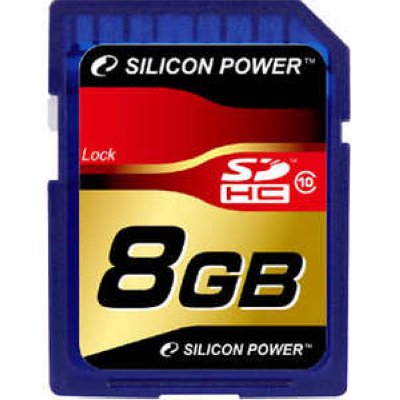   MicroSD 8Gb Silicon Power Elite (SP008GBSTHBU1V20SP) Class 10 microSDHC + Adapter