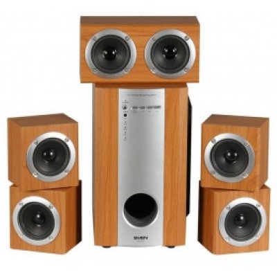  SVEN HT-435D Cherry Home Theater System (5x15W+Subwoofer 35W, DD5.1/DTS Decoder, )