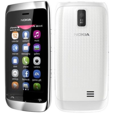  Nokia Asha 309 white  3.0" WiFi BT GSM900/1800 GSM1900