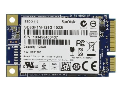  2.5" 128Gb SanDisk X110 (SD6SB1M-128G-1022I), SATA 6Gb/s, Read/Write: 505 MBs/445 MBs, 7mm