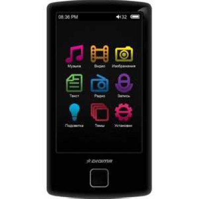 MP3  Digma Digma Z3 4GB  FM , AAC, APE, FLAC, OGG, WAV, WMA, AVI, DAT, DIVX, FLV,