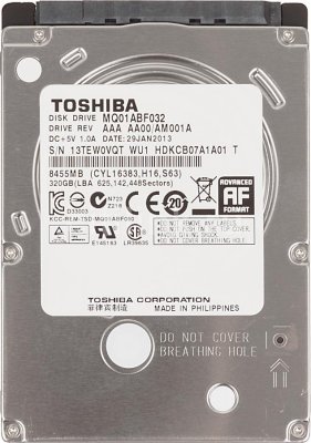   HDD 2.5" 320Gb SATA-III Toshiba SSHD [MQ01ABF032H, 5400rpm, 32Mb, SSD 8Gb]