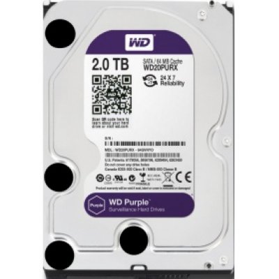   HDD SATA-III 2000Gb Purple WD20PURX, IntelliPower, 64MB buffer (DV-Digital Video)