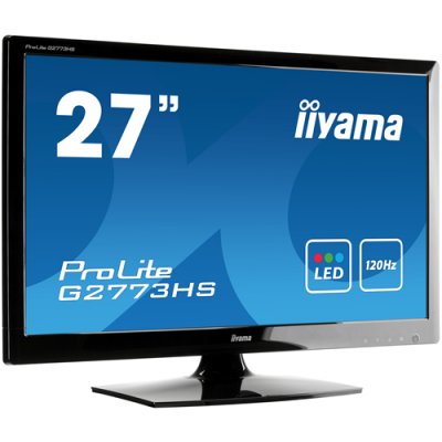  27" Iiyama G2773HS-GB1 ProLite 1920x1080   1ms   D-SUB + DVI-D + HDMI   Spks   Black