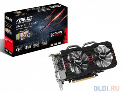  ASUS 2Gb PCI-E DDR-5 R7250X-2GD5 (RTL) DualDVI+HDMI+DP RADEON R7 250X