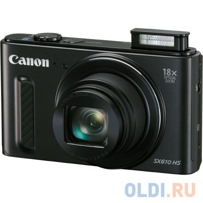  Canon PowerShot SX610 HS (Black) (20.2Mpx, 25-450mm, 18x, F3.8-6.9, JPG,SDXC,3.0",WiFi, NFC,U