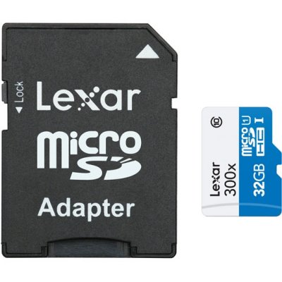   Lexar High Speed microSDHC 32Gb Class 10 (45Mb/s) + 