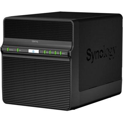 Synology (DS414j) Disk Station (4x3.5/2.5" HDD/SSD SATA, RAID 0/1/5/6/10/JBOD, GbLAN, USB2.0