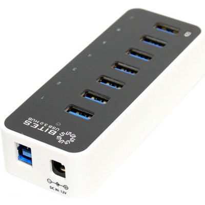 5bites  USB HB37-305PWH USB 7 ports Black-White