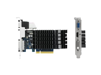  2Gb (PCI-E) ASUS GT740 OC  CUDA (GFGT740, GDDR5, 128 bit, VGA, DVI, HDMI, Retail)