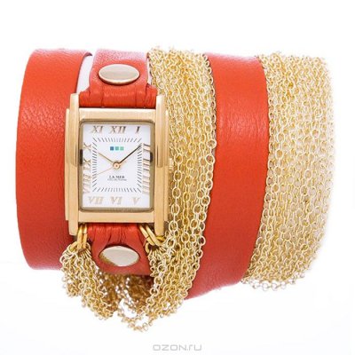    La Mer Collections "Chain Double Rio Orange Gold". LMDUO1003x