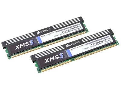   4Gb (2x2Gb) PC3-12800 1600MHz DDR3 DIMM Corsair XMS3 9-9-9-24 CMX4GX3M2A1600C9