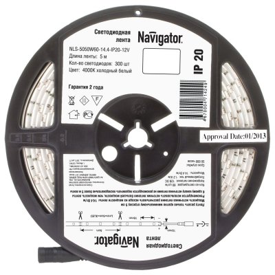   Navigator NLS-5050W60-14.4-IP20-12V,    (4000 )