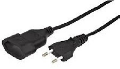  Hama Euro Extension Cable 1 A5  Black (108819)