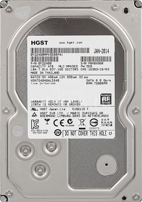   3.5" 4 Tb 7200rpm 64Mb cache Hitachi Deskstar NAS SATAIII H3IKNAS40003272SE 0S03665