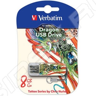  Verbatim 8Gb Store n Go Mini TATTOO EDITION DRAGON USB2.0 ()