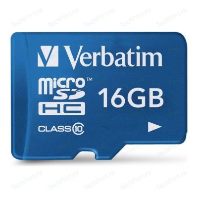   Verbatim microSD 16GB Class 10 UHS-I (SD ) (44043)