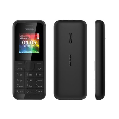   Nokia 105 DS Black 2Sim/1.4"" 128x128/384KB RAM/4MB/2G/800mAh