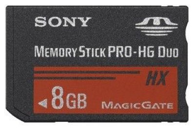 - Memory Stick Pro-HG Duo HX High Speed 8  Sony , ( MS-HX8x )