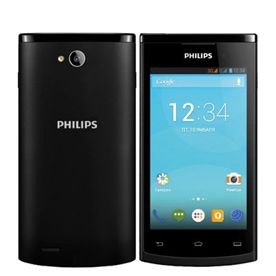  Philips S308 (Black) 2Sim/ 4" TFT 480x800/5 /0.3  /Andr 4.2/GPS/WiFi/1400 