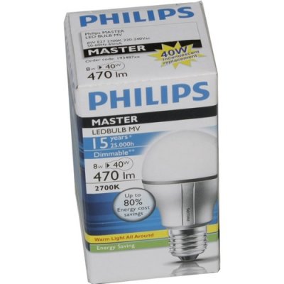  LED  LED  Philips CorePro E27 8W, 220V (193500)  