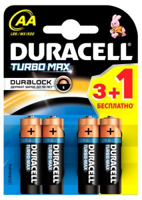  DURACELL AA MN(MX)1500 TURBO (3+1 )