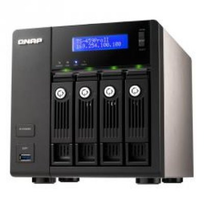  QNAP NAS Server(TS-459 Pro II) (Atom D525,4x3.5/2.5" HDD SATA,RAID0/1/5/5+/6/10,2xGbLAN,4x