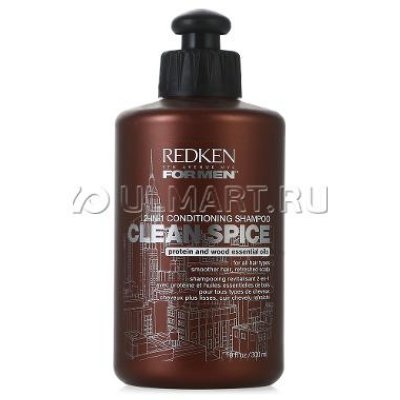  Redken For Men:   2--1   (Clean Spice Shampoo for Men), 300 