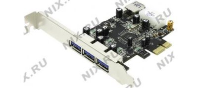  STLab U-750 (RTL) PCI-Ex1, USB3.0, 3 port-ext, 1 port-int