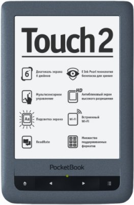   PocketBook 623 Touch 2 4GB 6" 1024x768 212 dpi  , Wi-Fi, Micro SD  32