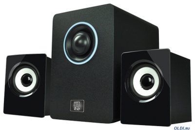  T&D TDE 124 - 2.1 systems, 12W, Sat - 2x3W, SW-6W RMS, 50-18000Hz, S/N -65dB (SW, Sat - 