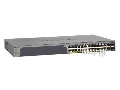 NETGEAR GS728TP-100EUS  PoE 24GE+4SFP ports (24 PoE ports with first 8 port supporting PoE