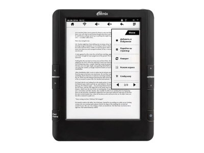   Ritmix RBK-695FL (E-Ink, 6", 758 x 1024, microSDHC, Adobe PDF, ePub, TXT, HTML, FB